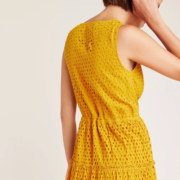 Anthropologie Frye Nuri Eyelet Wrap Dress - Picture 6 of 8